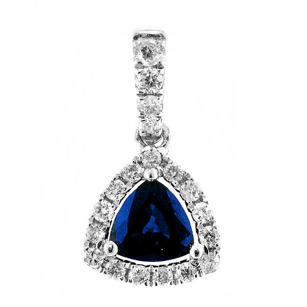 View 14Kw or y/14kr Gold Sapphire Pendant